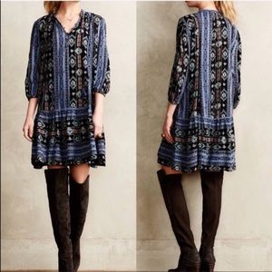 ANTHRO holding horses winter moon tunic dress